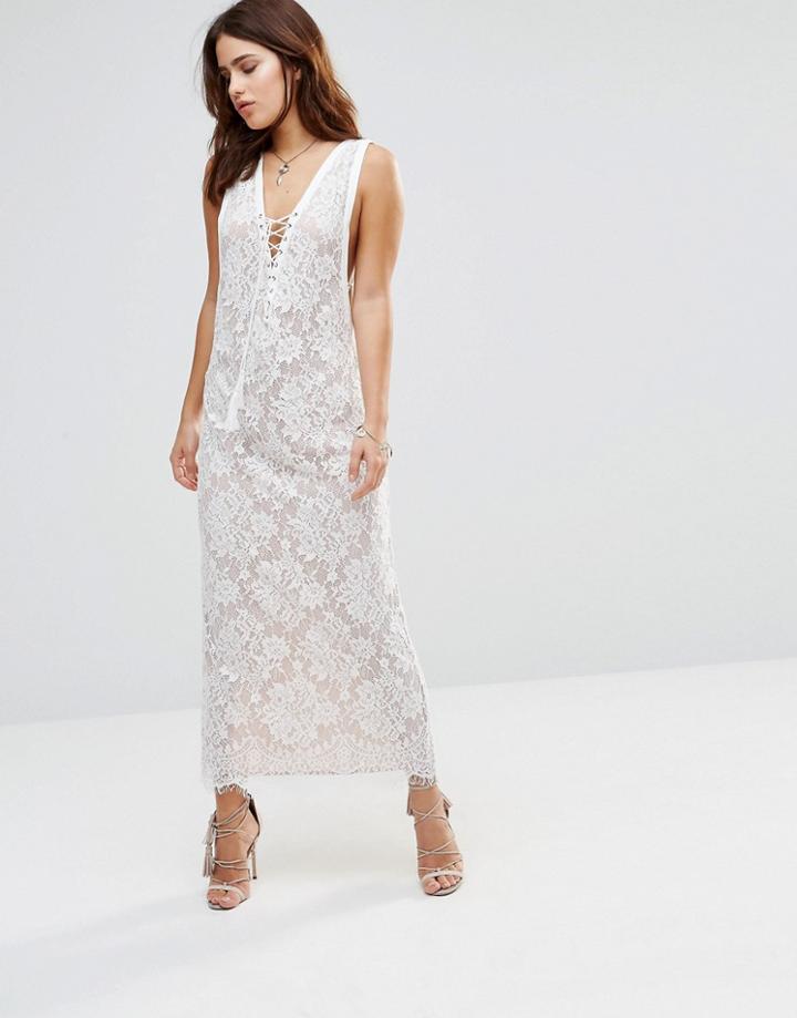 The Jetset Diaries Golden Rose Dress - White