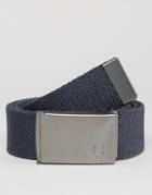 Fred Perry Solid Webbing Belt - Navy