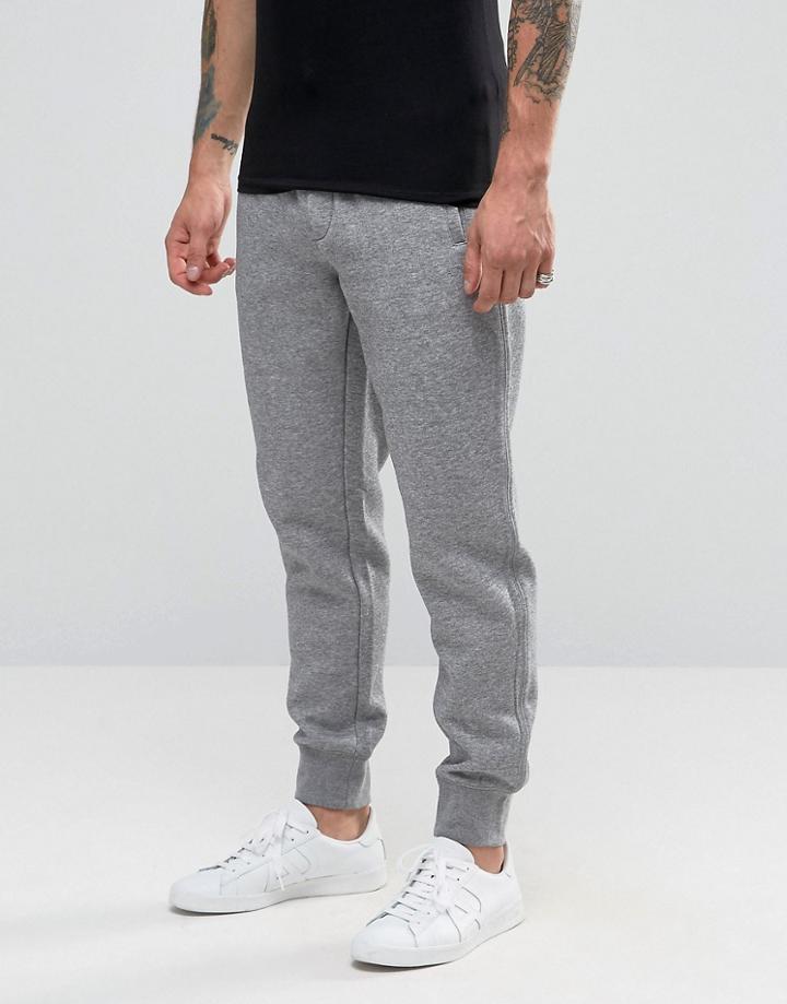 Armani Jeans Cuffed Joggers With Logo In Gray - Gray