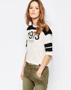 Pepe Jeans Donna Varsity 3/4 Sleeve T-shirt - 999black