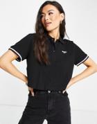 Guess Logo Polo Top In Black