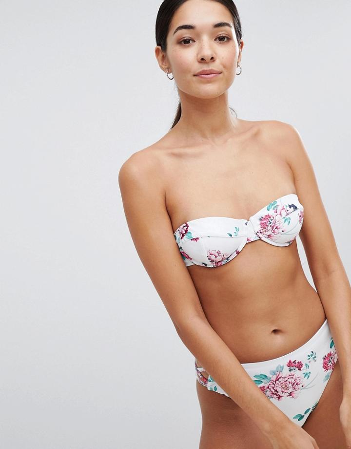 Minkpink Pretty Petals High Waist Bikini Bottoms-multi