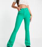 Asos Design Tall 70's Flare Jean In Green