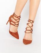 Truffle Collection Nova Ghillie Heeled Shoes - Tan Mf
