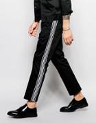 Adpt Cotton Twill Coach Trousers In Slim Fit Co-ord - Black