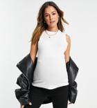Topshop Maternity Plain Tank Top In White