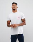 Asos T-shirt With Awks Printed Pocket - White