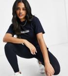 Napapijri Box T-shirt In Dark Navy Exclusive At Asos-blue