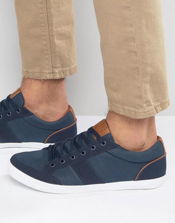 Pull & Bear Sneakers In Navy - Navy