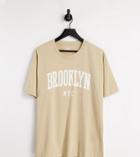 New Look Brooklyn T-shirt In Light Yellow