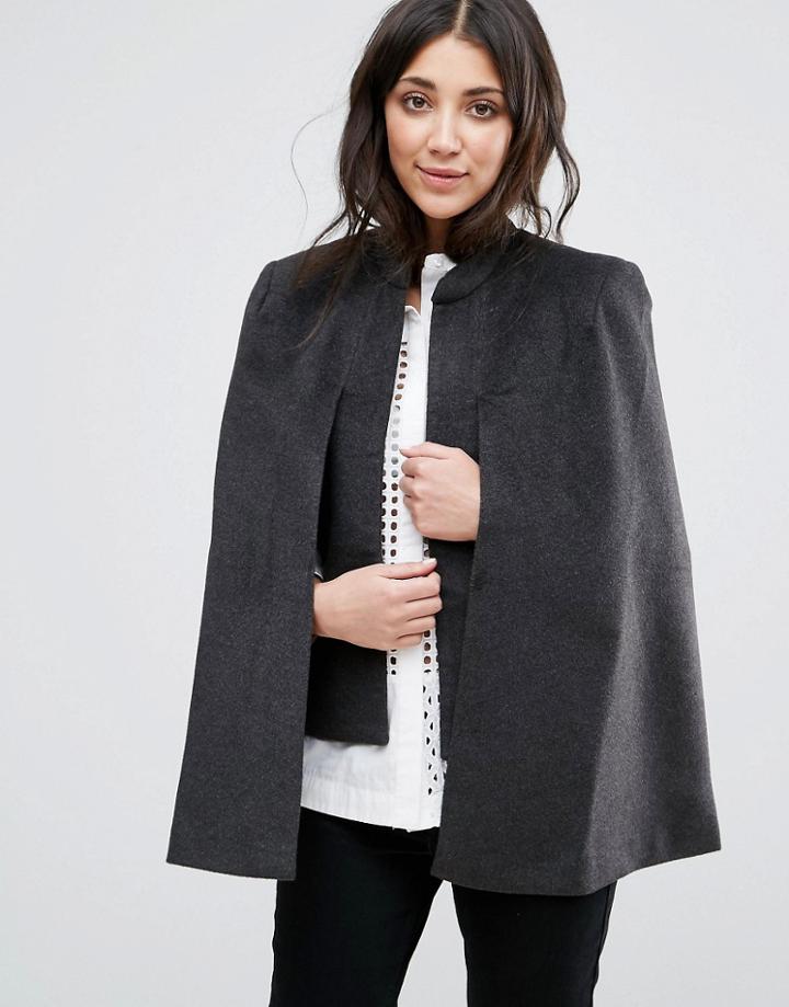 Neon Rose Cape Jacket - Gray