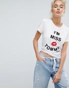 Tommy Jeans Kiss Logo T Shirt - Blue