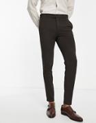 Bolongaro Trevor Wedding Super Skinny Suit Pants-brown