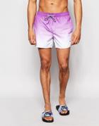 Threadbare Dip Dye Swim Short Shorts - Purple