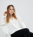 Asos Tall V Neck Blouse - Cream