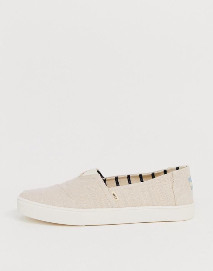 Toms Cupsol Espadrilles In Cream Canvas
