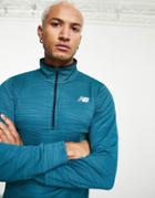 New Balance Quarter Zip Top In Navy