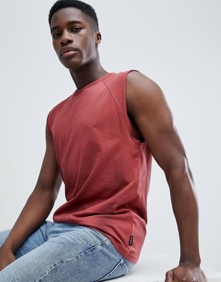 D-struct Raglan Vintage Wash Tank - Red