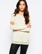 Vero Moda Long Sleeve Top With Overlay Detail - Oatmeal