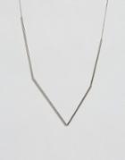 Weekday Delicate Tube Necklace - Silver
