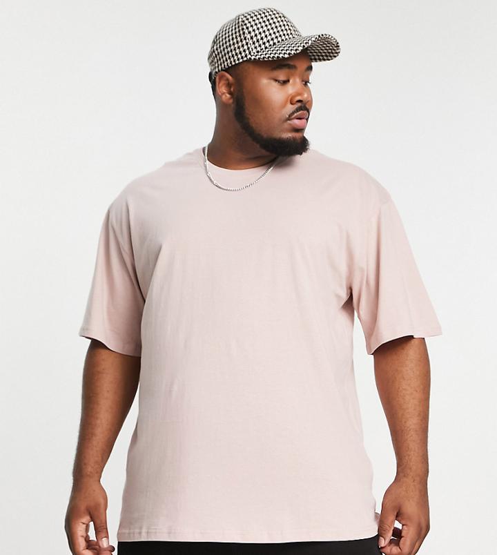 Soul Star Plus Oversized T-shirt In Dusty Pink
