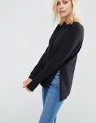 Asos Side Split Sweatshirt - Black