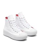 Converse Chuck Taylor All Star Hi Move Hybrid Shine Platform Sneakers In White Mono