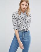 Warehouse Floral Printed Tie Neck Blouse - Multi