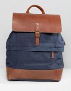 Timberland Leather Trim Backpack Navy - Navy