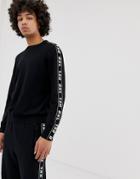 Diesel K-tracky-a Sweater In Black With Taping - Black