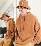 Collusion Oversized Hoodie In Brown Acid Wash Set
