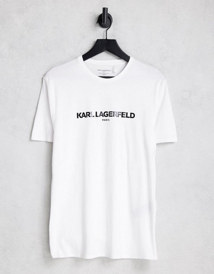 Karl Lagerfeld Classic Logo T-shirt In White