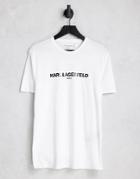 Karl Lagerfeld Classic Logo T-shirt In White