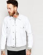 Wood Wood Denim Jacket In White - White