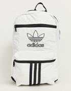 Adidas Originals Backpack In White With 3 Stripes