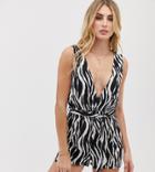 Akasa Exclusive Zebra Print Romper