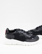 Love Moschino Heart Chunky Sneakers In Black