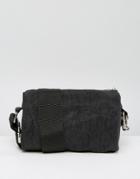 Weekday Small Cylinder Cross Body Bag With Thick Strap - Black