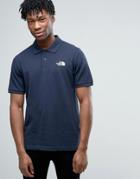 The North Face Pique Polo In Navy - Navy