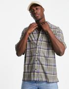 Topman Oversized Check Shirt In Gray And Blue-multi