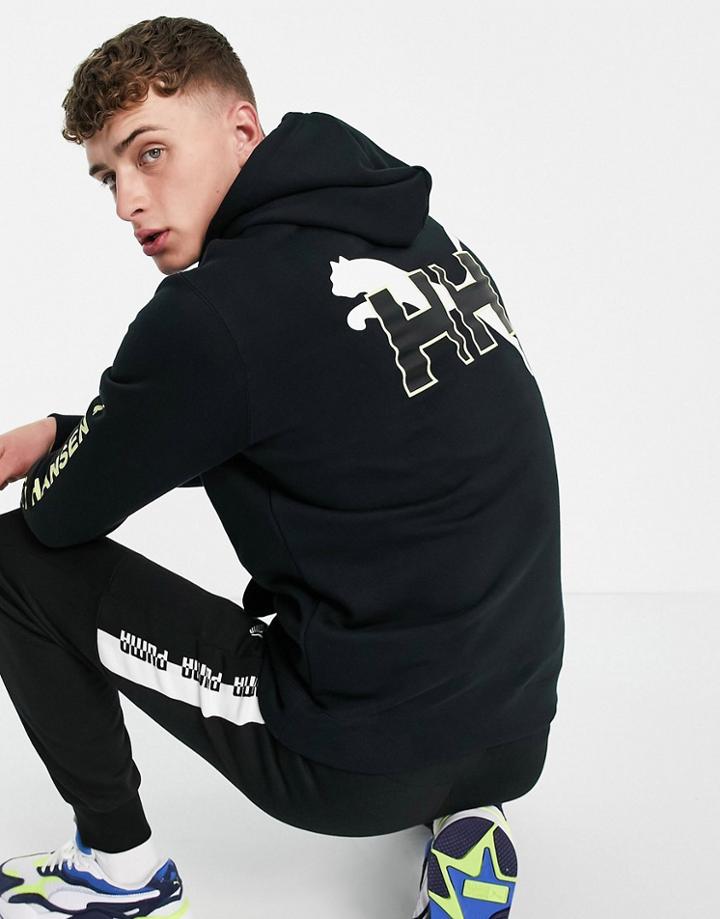 Puma X Helly Hansen Hoodie With Backprint In Black