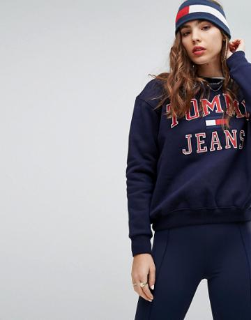 Tommy Jeans 90s Capsule Logo Sweatshirt - Navy