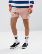 Asos Shorter Length Jersey Shorts In Pink - Pink