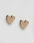 Asos Heart Stud Earrings - Gold