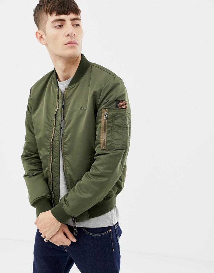Schott Ma1 Bomber Jacket - Green
