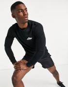 Nike Running Trail Long Sleeve Top In Black