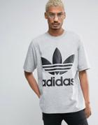 Adidas Originals Ac Boxy T-shirt In Gray Bk7176 - Gray