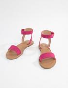 Asos Design Fellow Flat Sandals - Pink