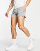 Bershka Super Short Jersey Shorts In Gray