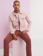 Asos Design Cord Western Jacket In Pink